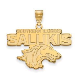 14k Gold Plated Silver Southern Illinois Univ. Large Pendant